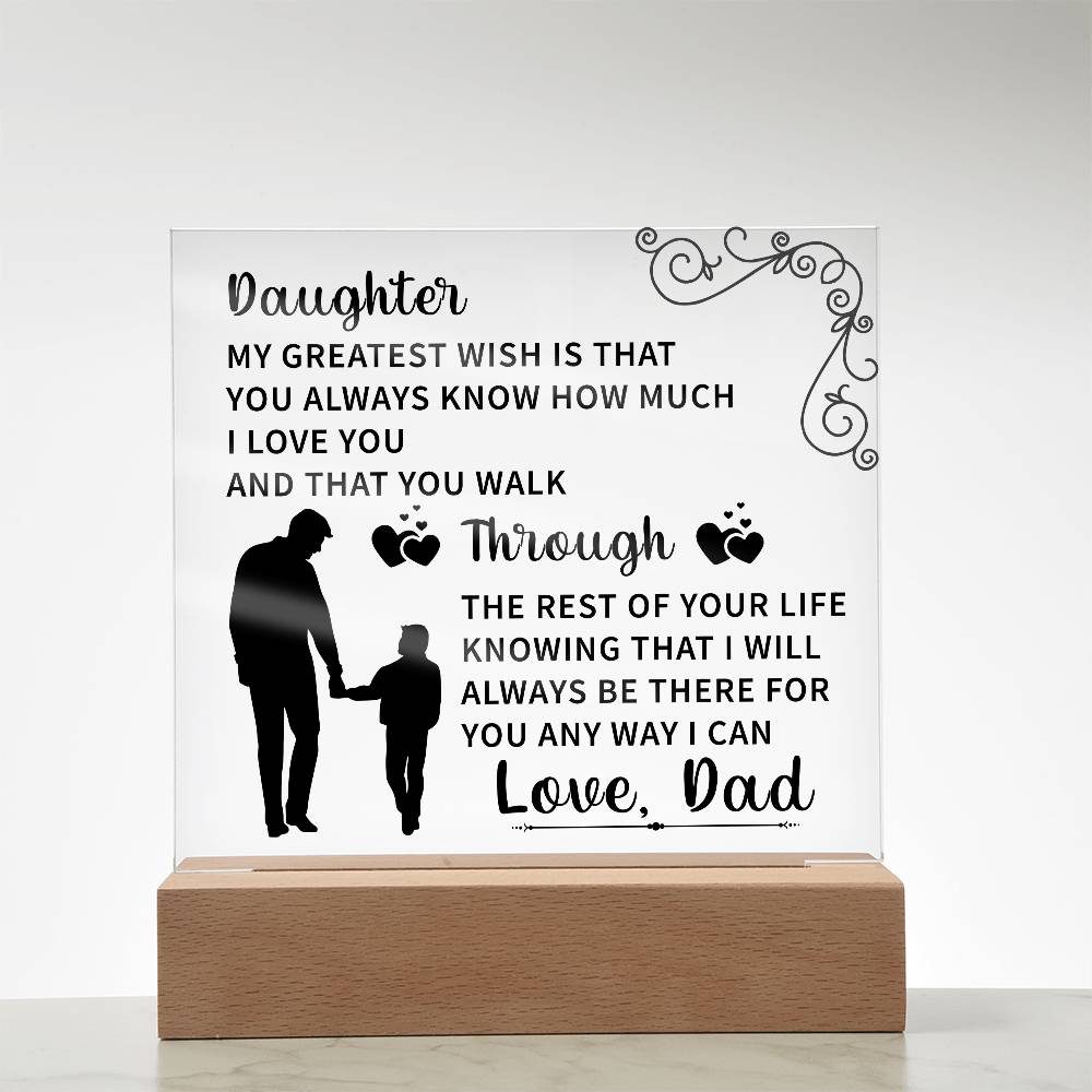 Daughter Acrylic Square Plaque