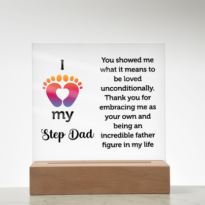 Step Dad Acrylic Square Plaque
