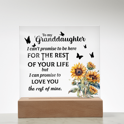 To my Granddaughter Acrylic Square Plaque