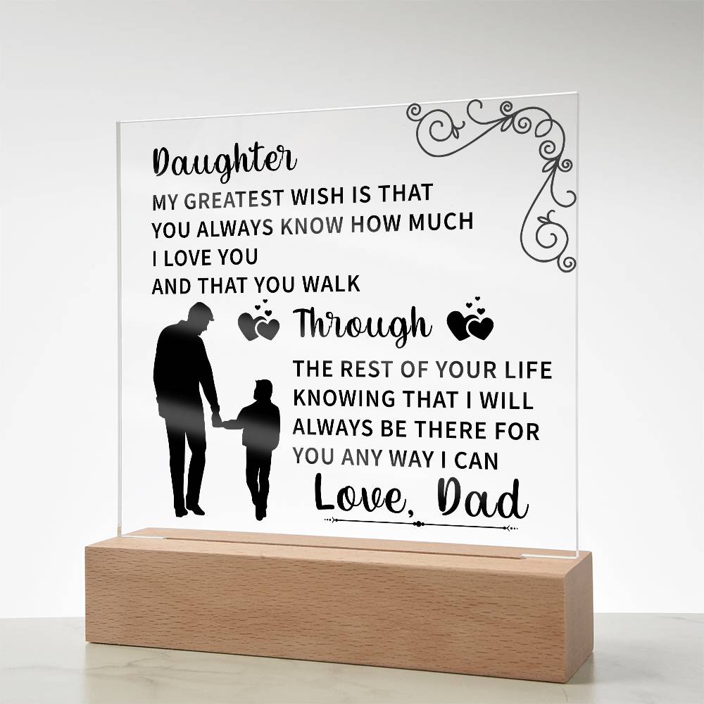 Daughter Acrylic Square Plaque