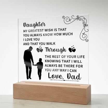 Daughter Acrylic Square Plaque
