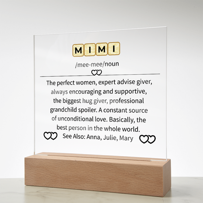 MIMI Acrylic Square Plaque