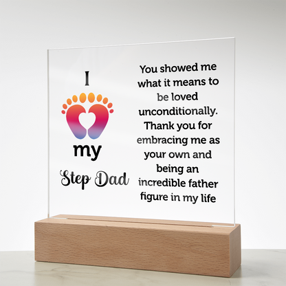 Step Dad Acrylic Square Plaque