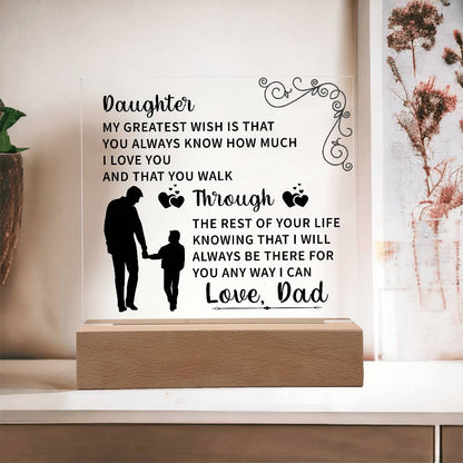 Daughter Acrylic Square Plaque