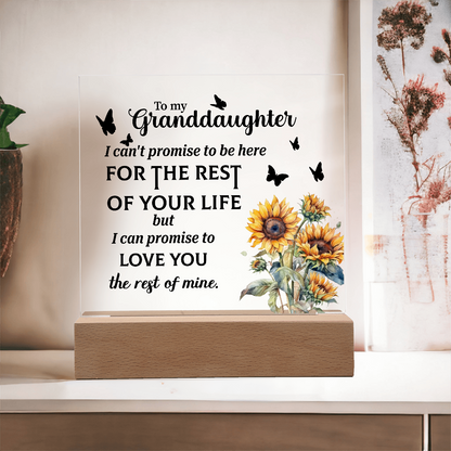 To my Granddaughter Acrylic Square Plaque