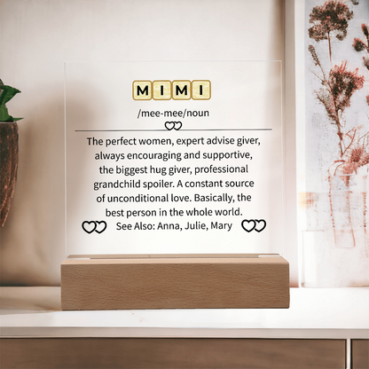 MIMI Acrylic Square Plaque