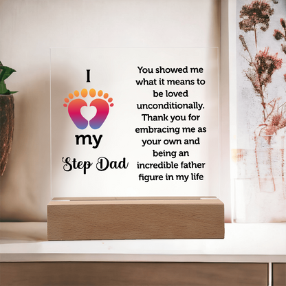 Step Dad Acrylic Square Plaque