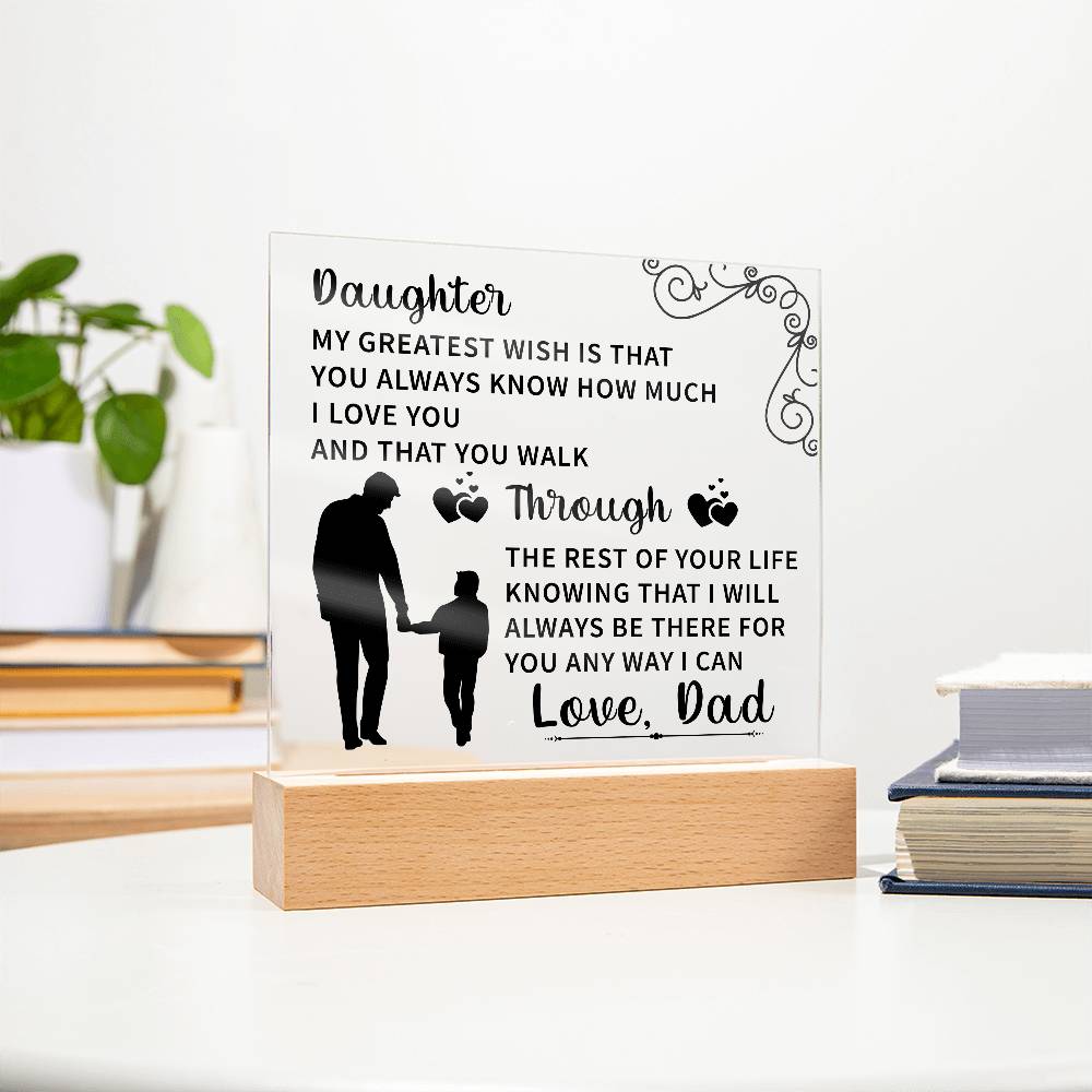 Daughter Acrylic Square Plaque