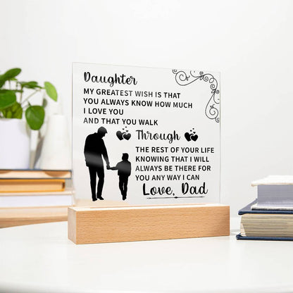 Daughter Acrylic Square Plaque