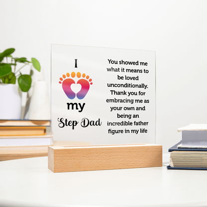 Step Dad Acrylic Square Plaque