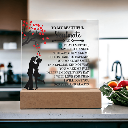 TO MY BEAUTIFUL Soulmate - Acrylic Square Plaque