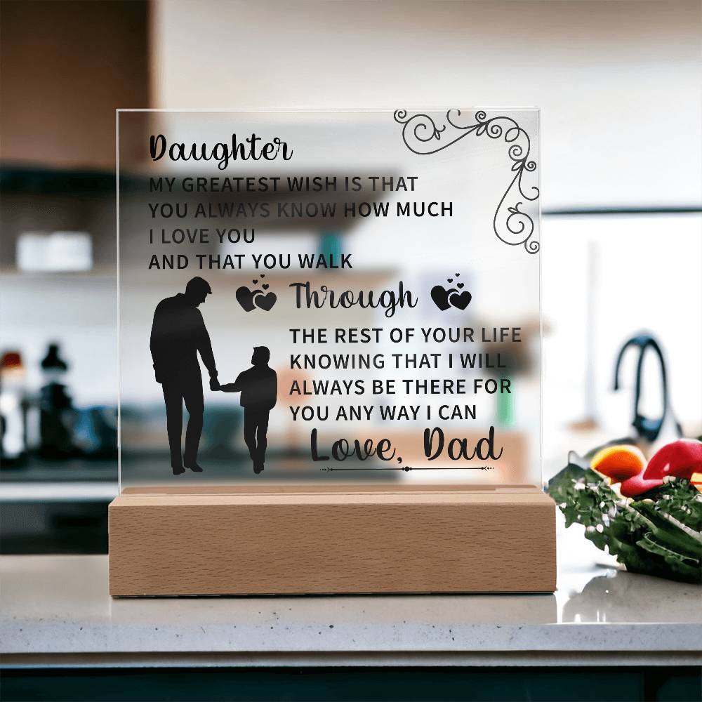 Daughter Acrylic Square Plaque