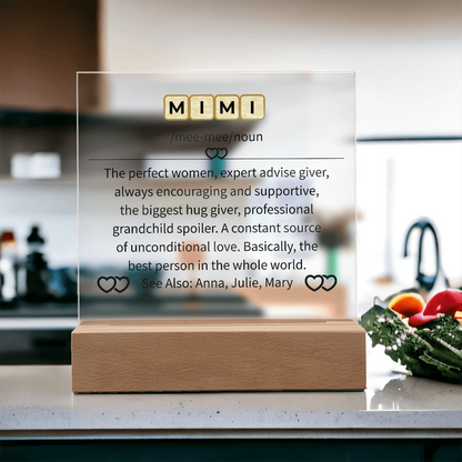 MIMI Acrylic Square Plaque