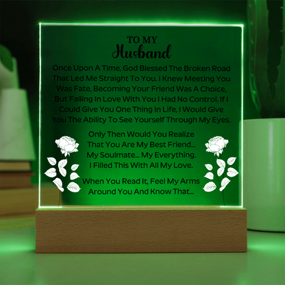 To my husband - Acrylic Square Plaque