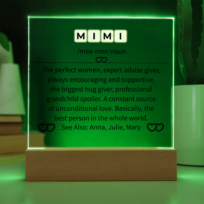 MIMI Acrylic Square Plaque