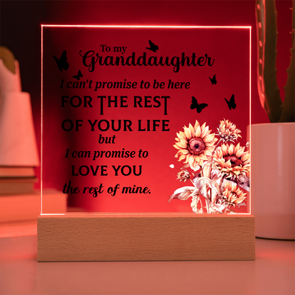 To my Granddaughter Acrylic Square Plaque