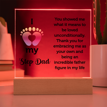 Step Dad Acrylic Square Plaque