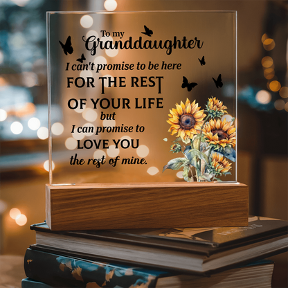 To my Granddaughter Acrylic Square Plaque