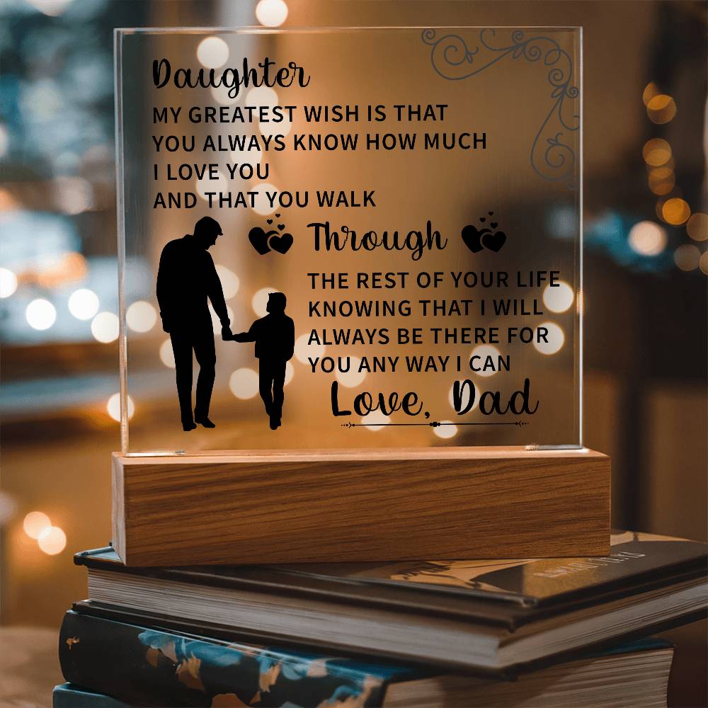 Daughter Acrylic Square Plaque