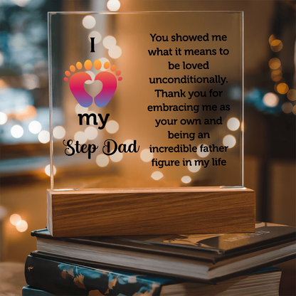 Step Dad Acrylic Square Plaque