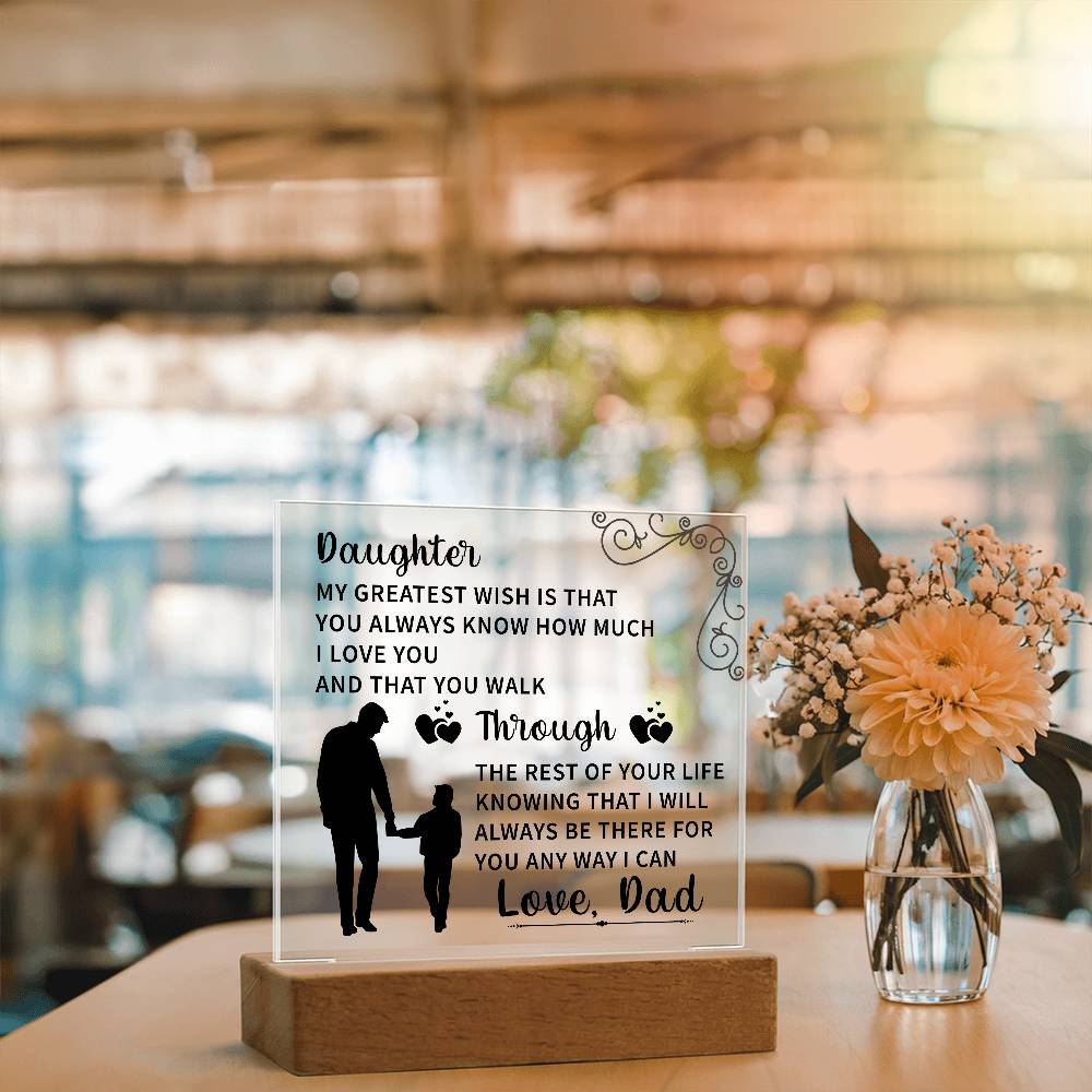 Daughter Acrylic Square Plaque
