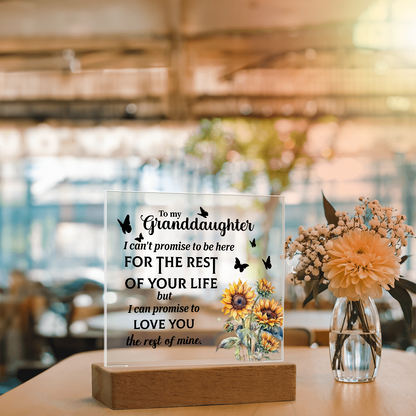 To my Granddaughter Acrylic Square Plaque