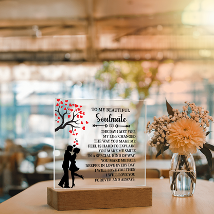 TO MY BEAUTIFUL Soulmate - Acrylic Square Plaque