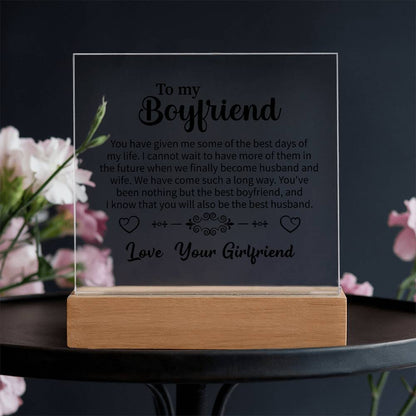 To my Boyfriend Acrylic Square Plaque