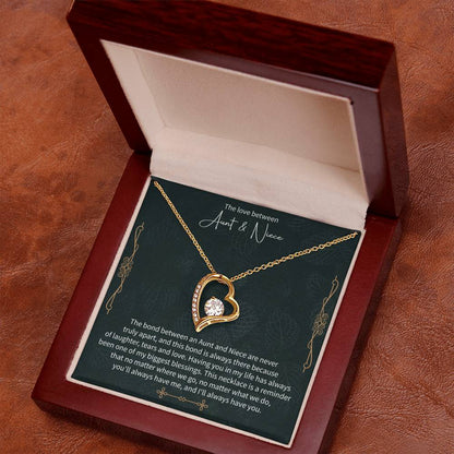 aunt niece necklace presented in an elegant keepsake gift box
