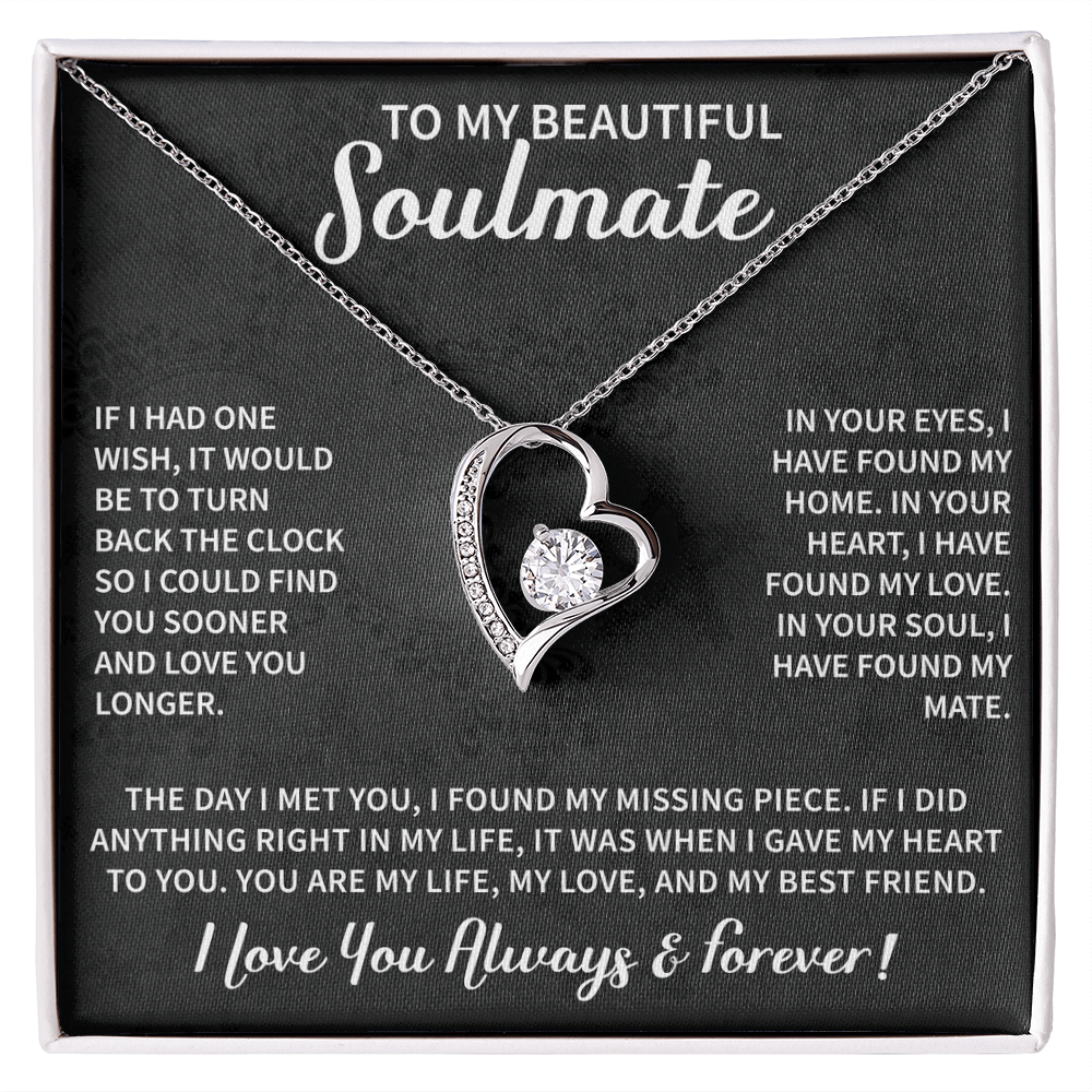 Beautiful Soulmate Necklace To My Beautiful Wife - My Future Wife Gift Soulmate Jewelry Forever Love Necklace - Beauty Belliss