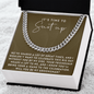 best man chain displayed with a heartfelt message card asking to be part of the wedding
