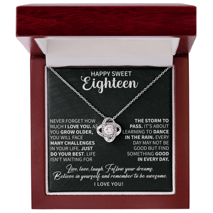 thoughtful necklace gift for an 18 year old marking an important milestone