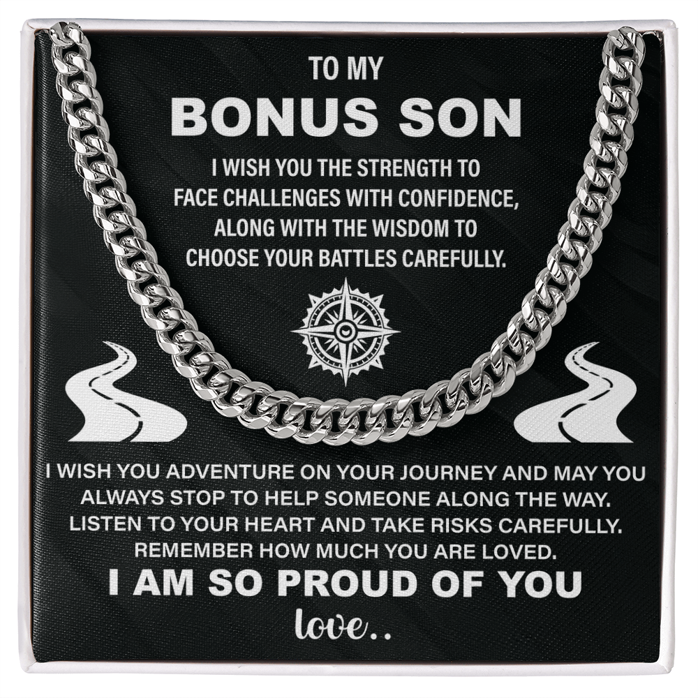cuban link chain necklace gift for bonus son symbolizing pride and strong bond
