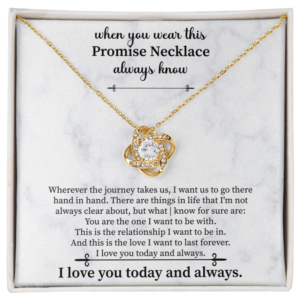 meaningful promise necklace from boyfriend to girlfriend showing devotion