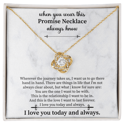 meaningful promise necklace from boyfriend to girlfriend showing devotion