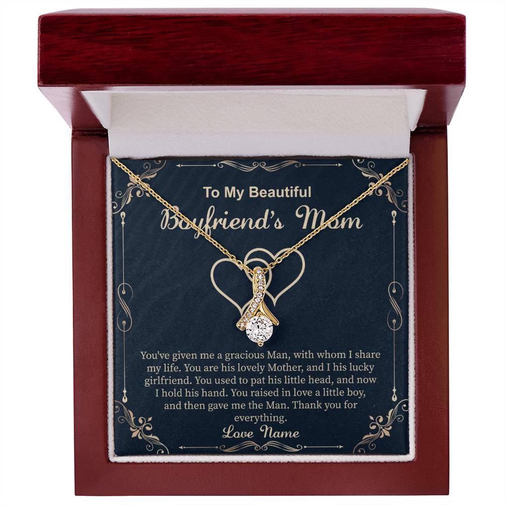 Boyfriend's Mom Necklace - Birthday, Christmas, and Mother's Day Gift for Boyfriend’s Mother or Mother - In - Law - Beauty Belliss
