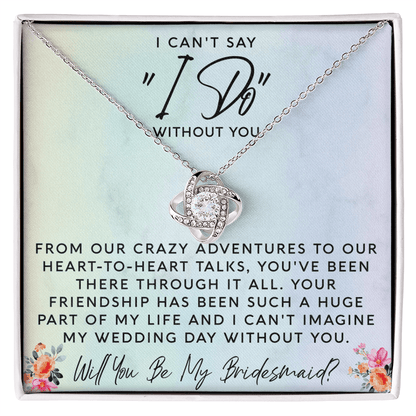 bridesmaid proposal necklace asking her to stand by your side on your wedding day