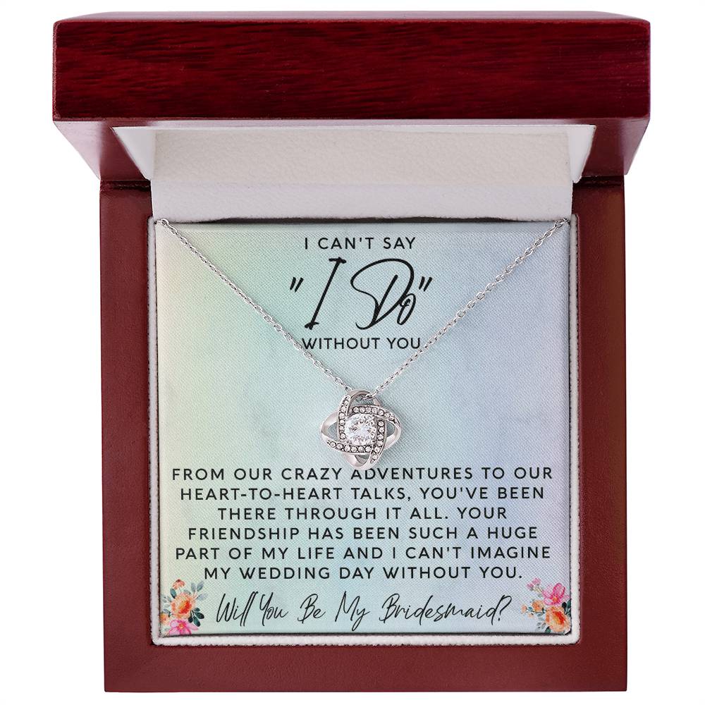 bridesmaid proposal necklace presented in an elegant keepsake gift box