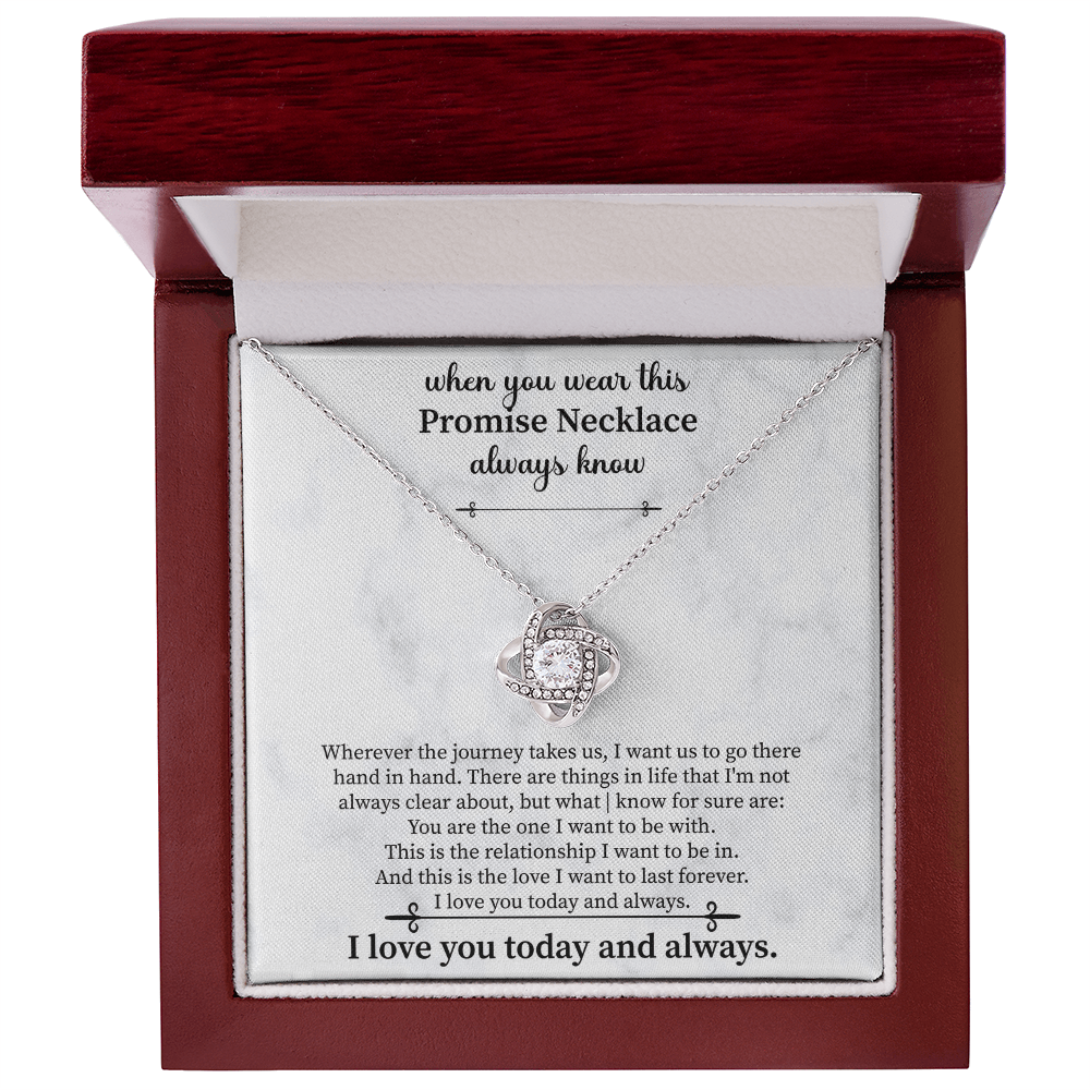 romantic necklace gift for her that represents trust and long term commitment