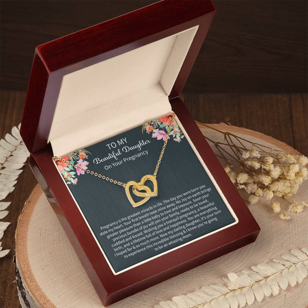 Giftsignature necklace displayed as a keepsake honoring a daughter’s journey to motherhood
