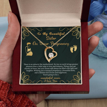 big sister reveal pregnancy necklace gift