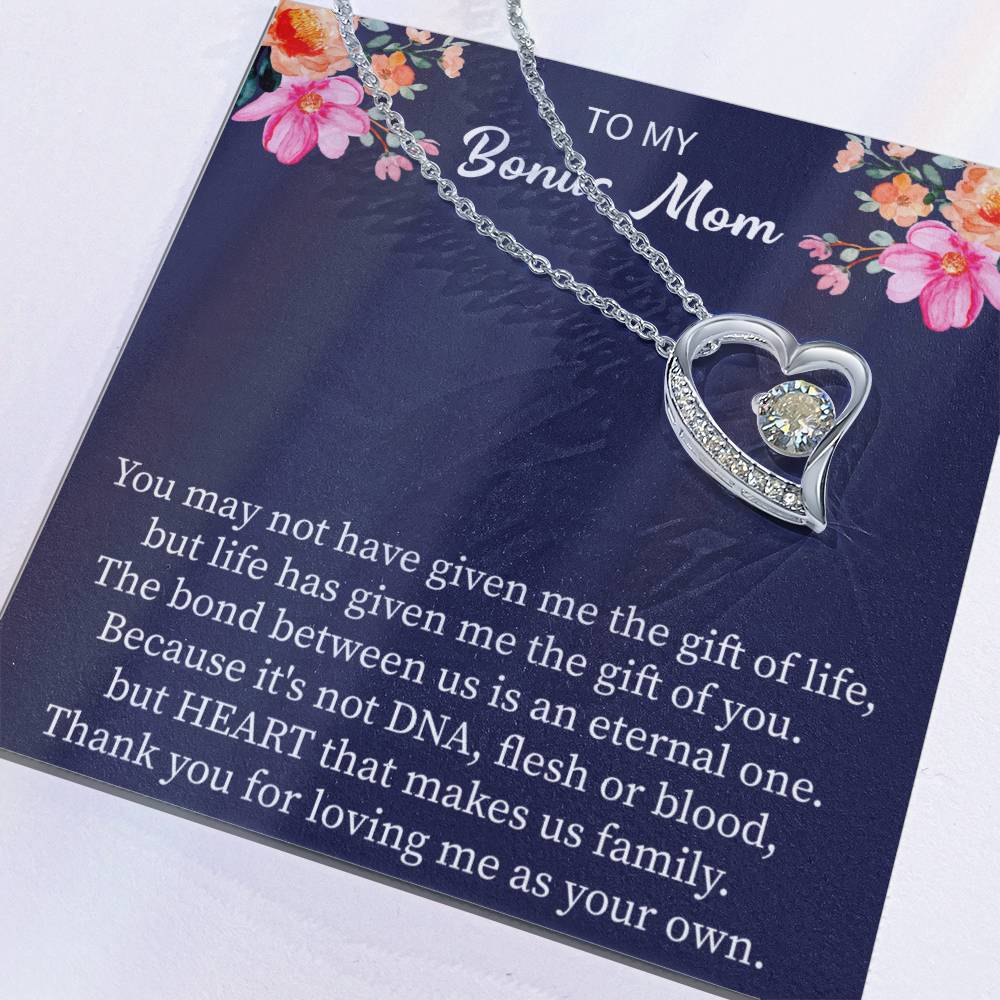 bonus mom necklace gift silver chain detail