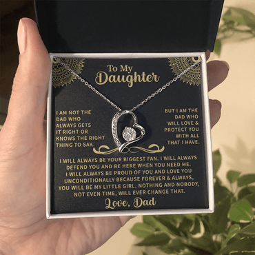 necklace for daughter presented in a gift box for a heartfelt surprise