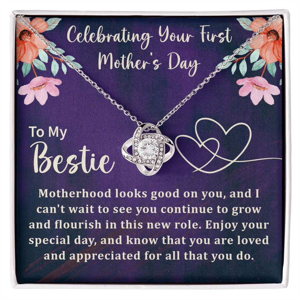 first mothers day necklace to daughter by giftsignature front view