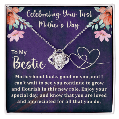 first mothers day necklace to daughter by giftsignature front view