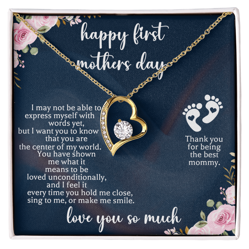 first mothers day gift necklace for new mom
