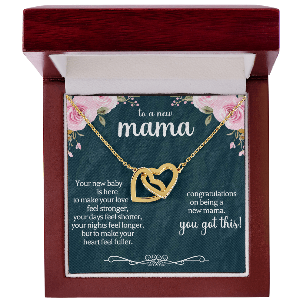 mama to be necklace side angle product view