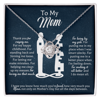 necklace for mom to my mom by giftsignature front view
