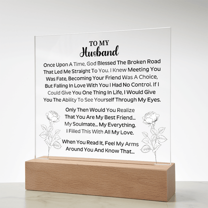 meaningful acrylic plaque gift for husband perfect for anniversaries, birthdays, and milestones