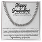 cuban chain necklace gift for him celebrating high school or college graduation